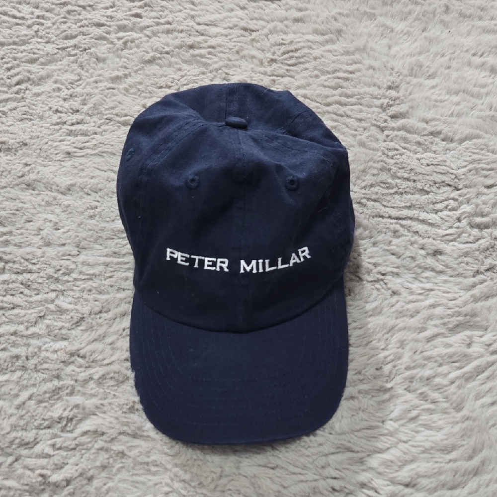 Peter Millar Navy Blue cotton Baseball Cap
